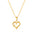 Wholesale  Stainless Steel Hollow Heart-shaped Love Bow Pendant Necklace