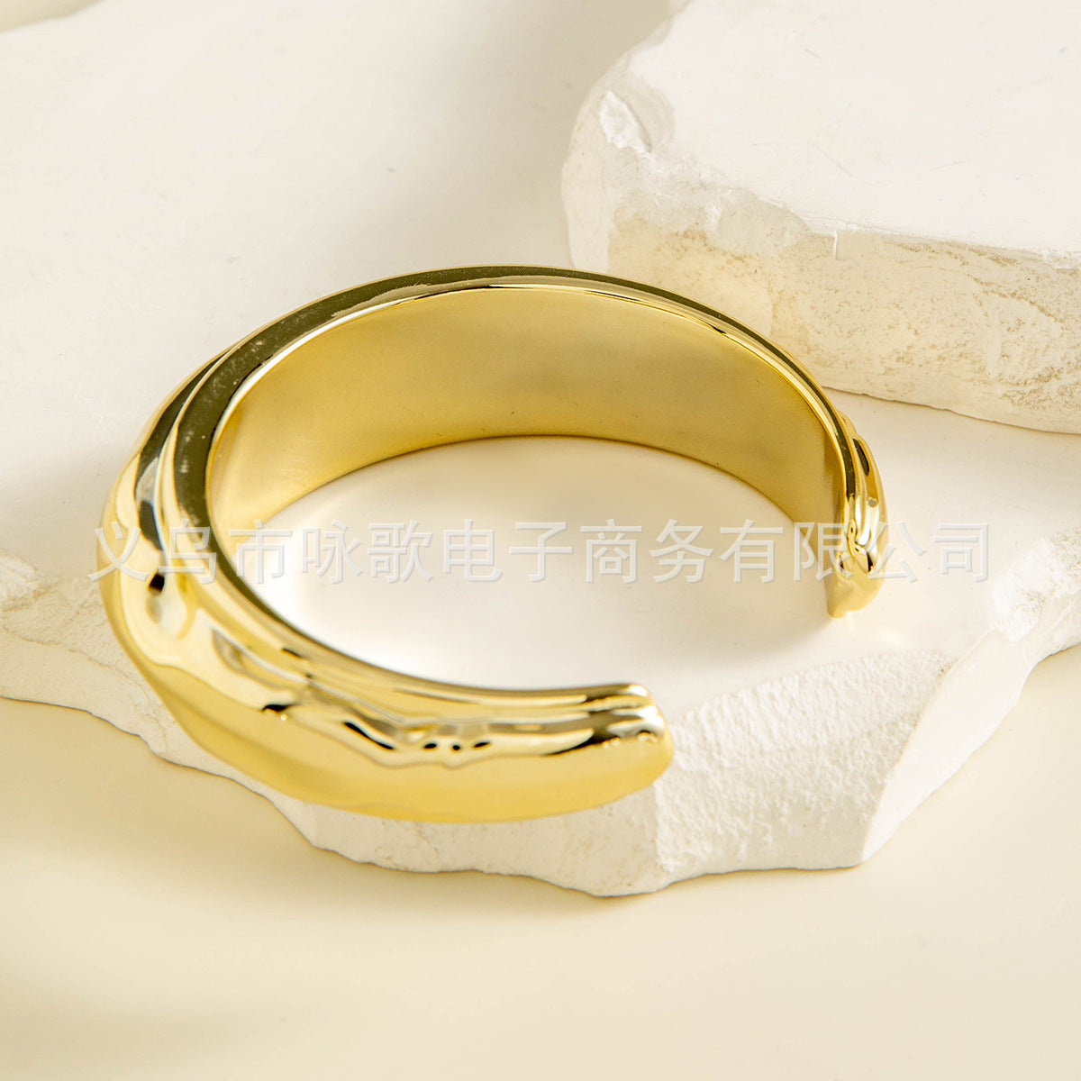 Wholesale  geometric irregular CCB gold and silver bracelet