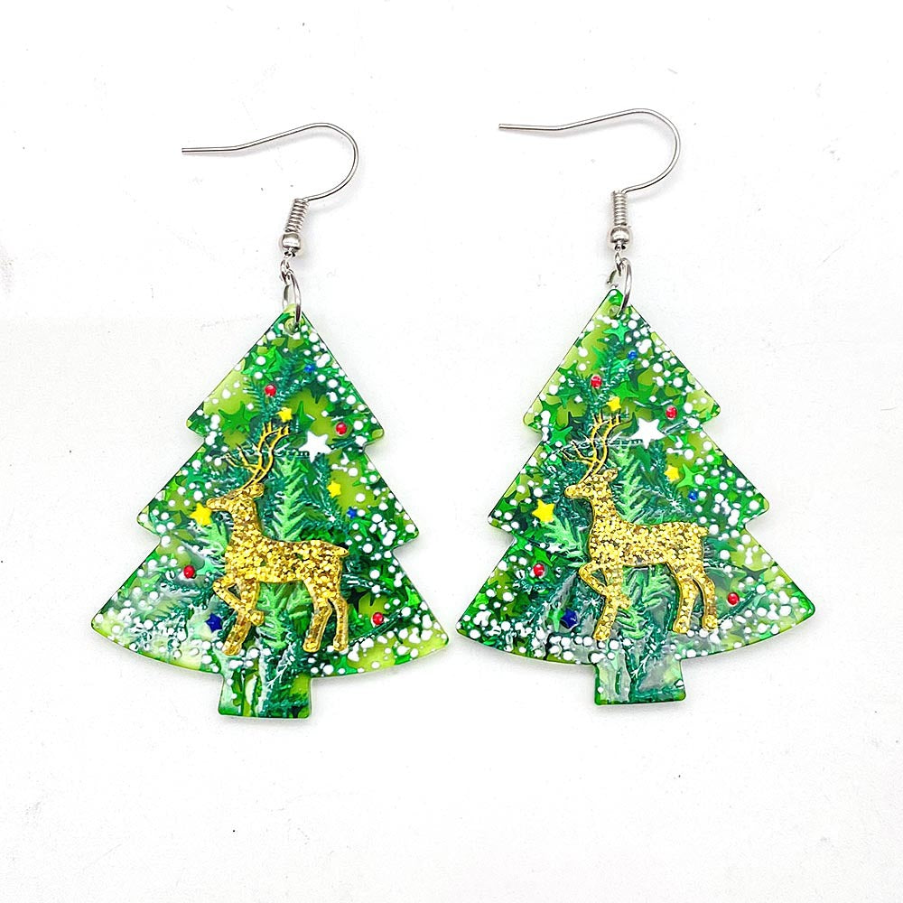 Wholesale Christmas 3D Acrylic Earrings