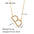 Wholesale Stainless steel letter pendant necklace diamond plated 18K gold  necklace