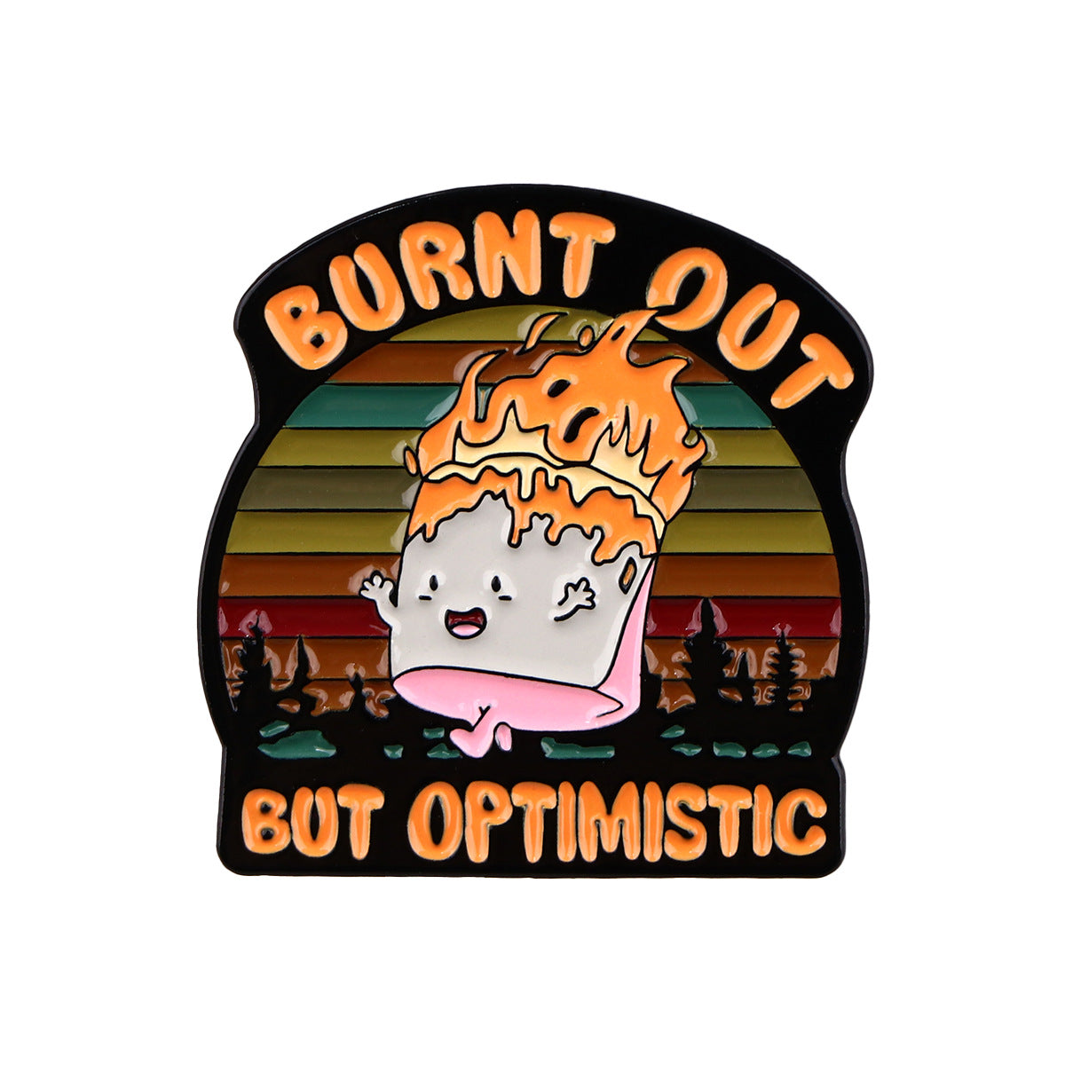 Wholesale Trash Can English Lettering Quote Brooch Badge