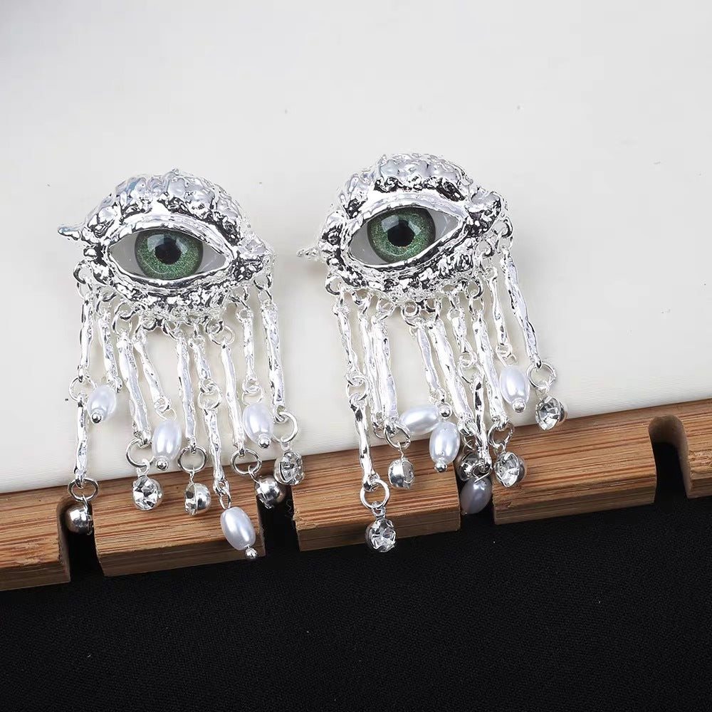 Wholesale Devil's Eye Pearl Tassel Ring