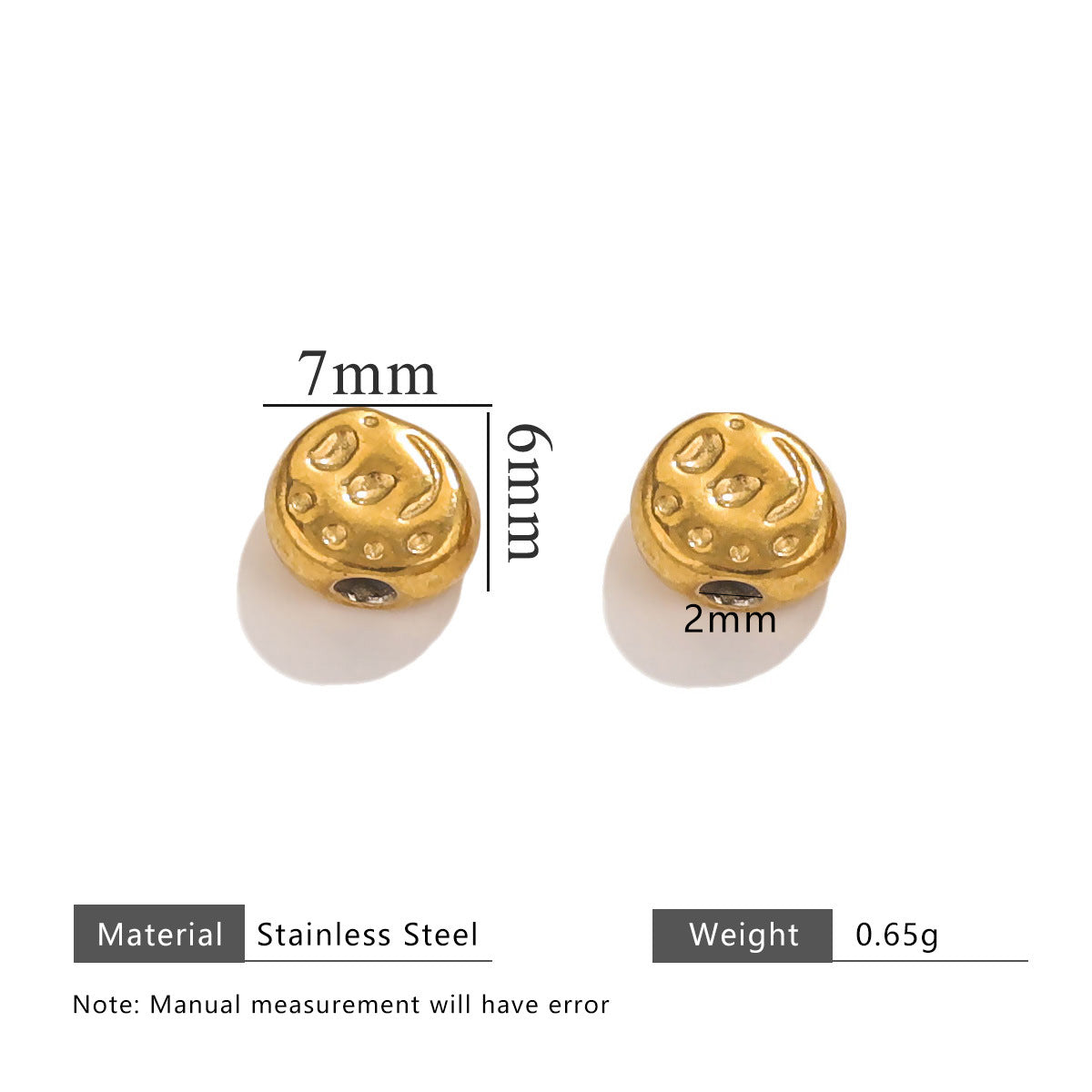 Wholesale 20pcs/pack stainless steel baroque wind beads