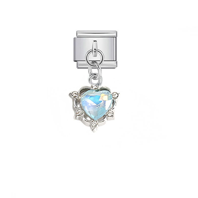 Wholesale Ocean Themed Italian Style DIY Pendant and Bracelet Kit Sweet Painted Stainless Steel Fashion Accessory for Everyday Wear