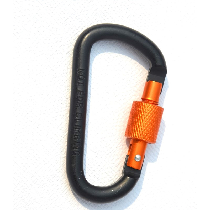 Wholesale Bold 8CM D-type Locking Carabiner Aluminum Alloy Backpack Buckle ACC-KC-KaBiao013