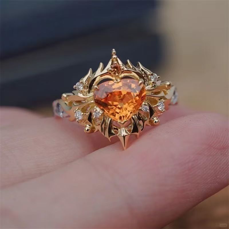 Wholesale Zircon Small Sun Live Luxury Ring