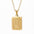 Wholesale  18K gold square brand stainless steel letter pendant necklace