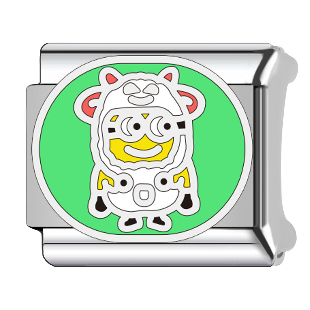 Wholesale Italian Charm Bracelet 9mm DIY  cartoon zodiac Minions elastic Creative Stainless Steel Composable Bracelet