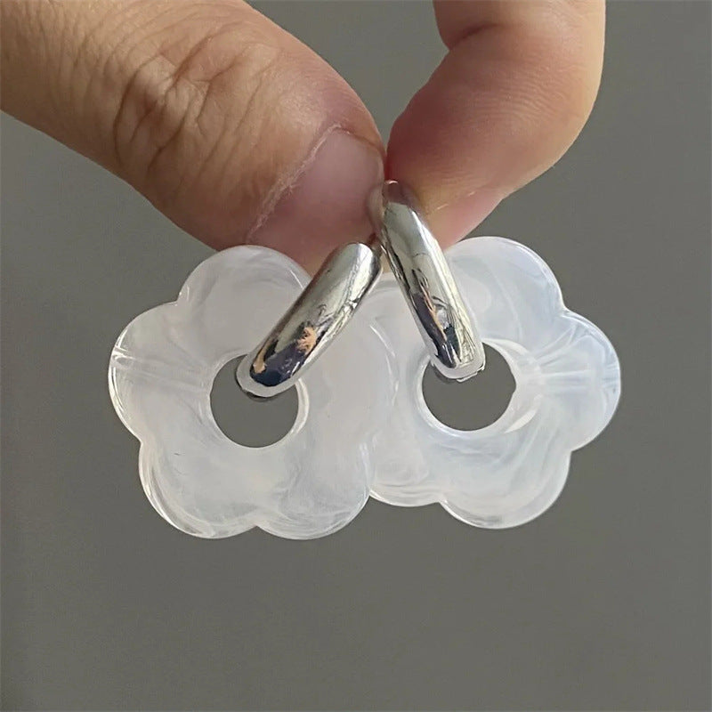 Wholesale Resin Flower Copper Earrings ACC-ES-MLR009