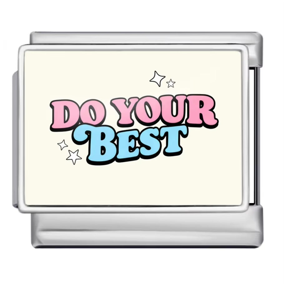 Wholesale italian Charm Bracelet 9mm DIY Colorful English Series Creative Stainless Steel Composable Bracelet