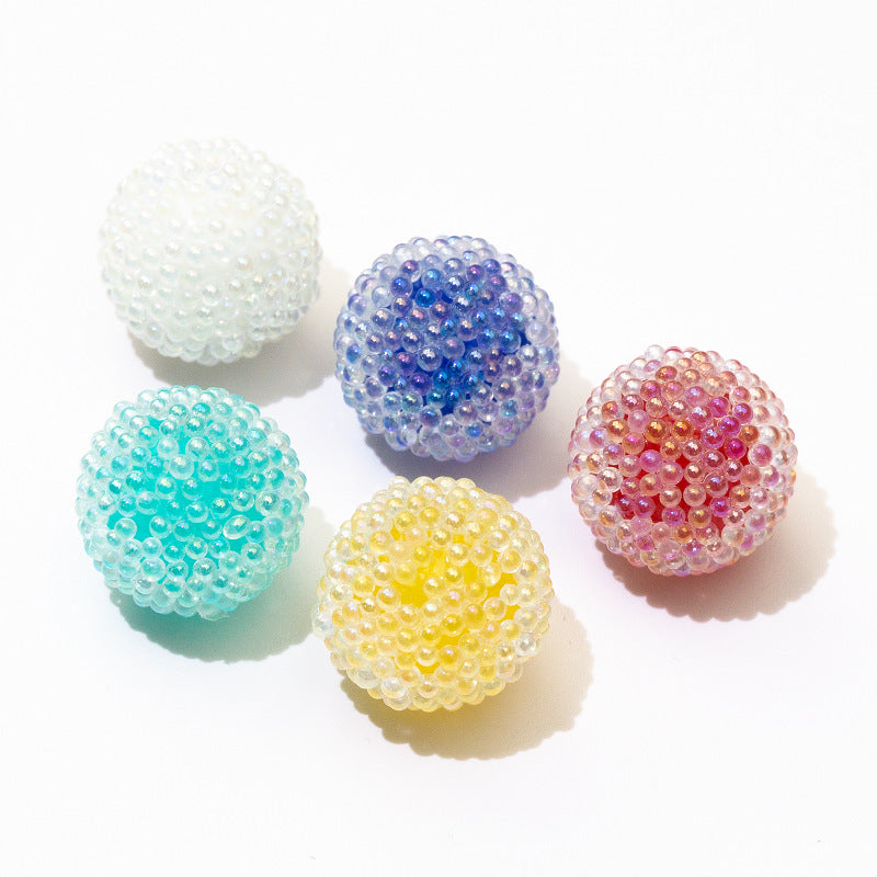 Wholesale 10PCS  Acrylic Macaron Bubble Through-hole 17mm Sugar Beads ACC-BDS-GeRui001