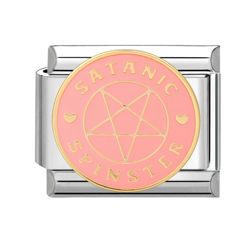 Wholesale  9mm Italian Charm Starter Bracelets DIY square Single Section Creative Stainless Steel Composable Bracelet