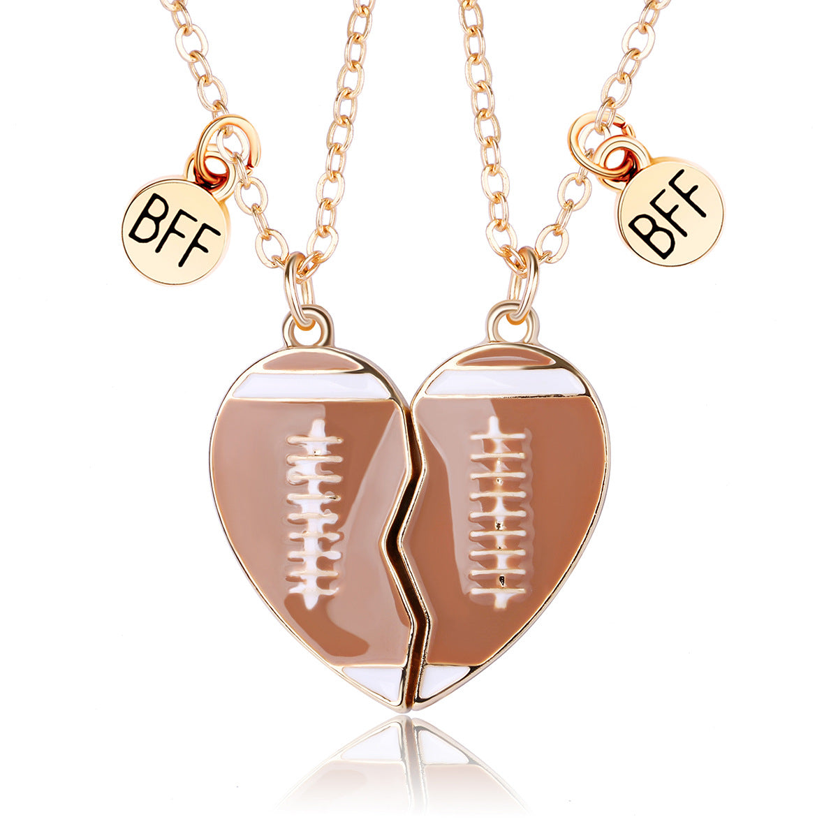 Wholesale Football Heart Necklace Set ACC-NE-Hanp010