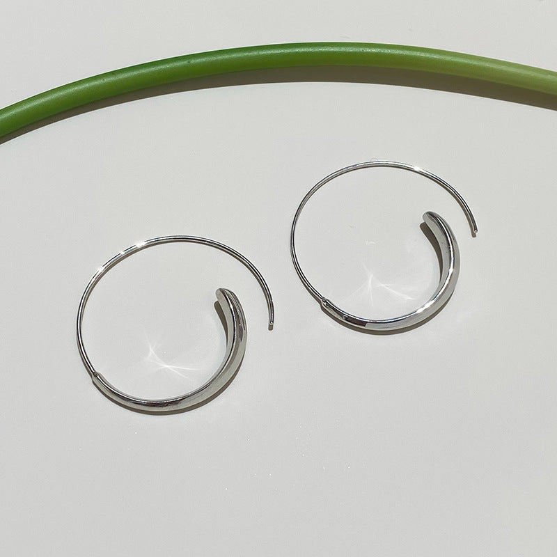 Wholesale Minimalist Circle Earrings Korean Japanese Style Boutique Resale Jewelry Accessory