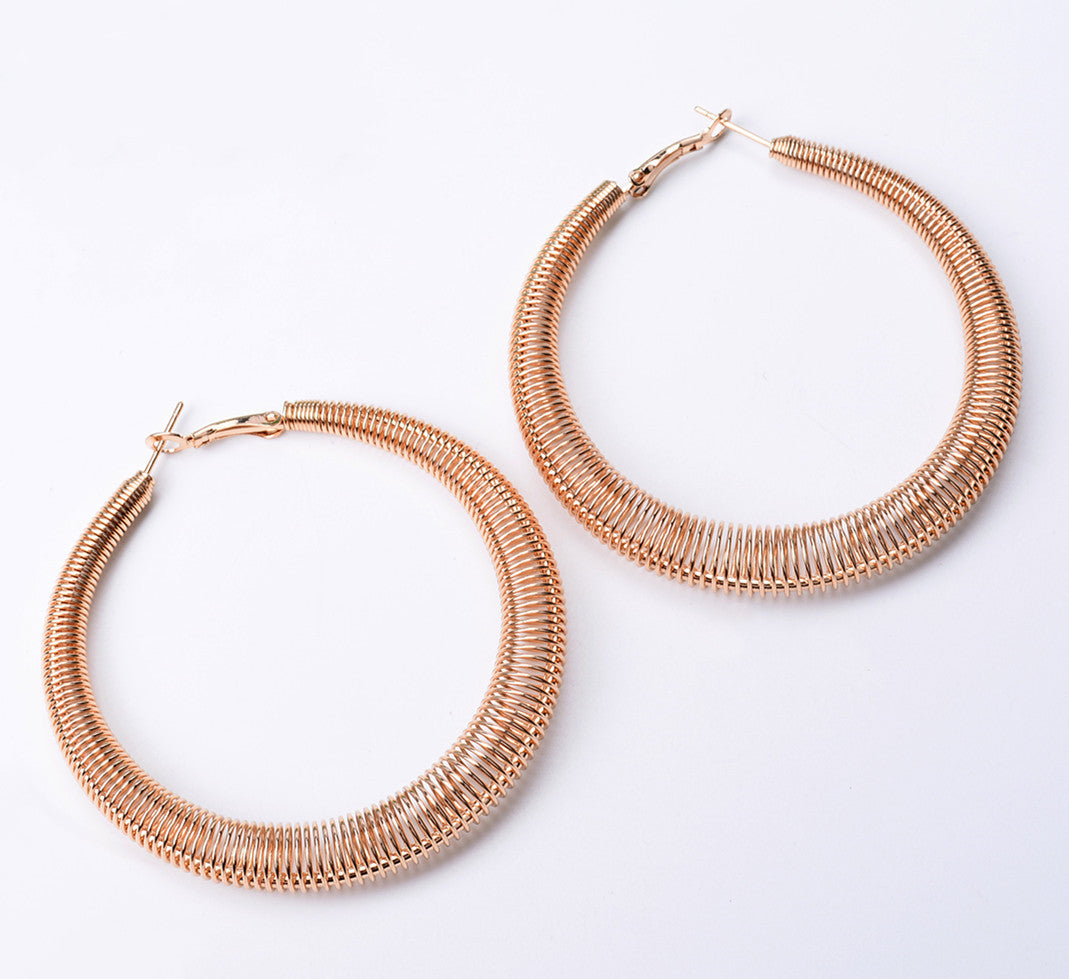 Wholesale Electroplated Metal Oversized Hoop Earrings Chic Party Jewelry for Boutique Resale