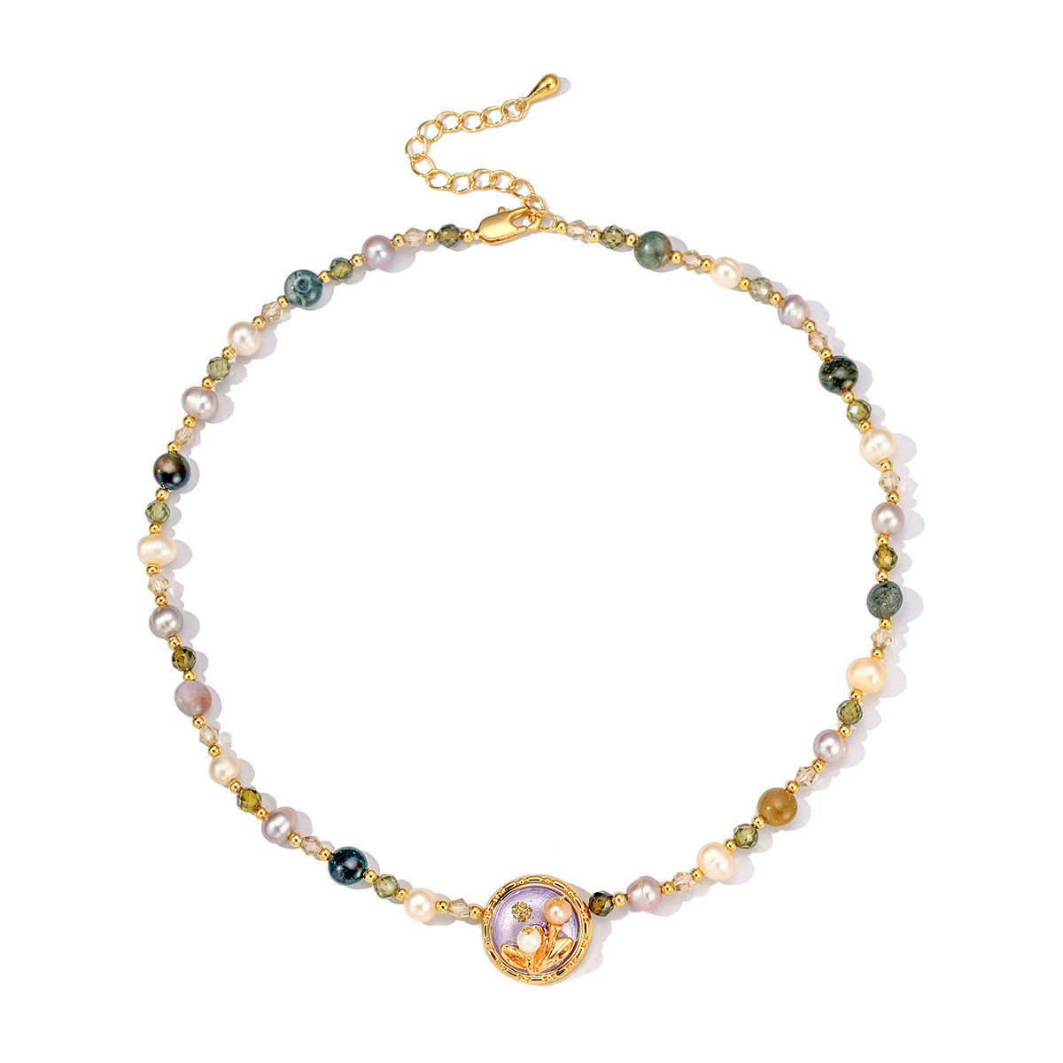 Wholesale Retro Oil Painting Pearl Necklace  Pearl Necklaces