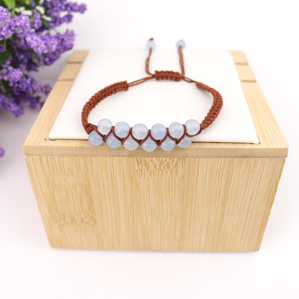 Wholesale Bohemian Handwoven Crystal Double Row Bracelet - Fashion Accessory for Everyday Wear