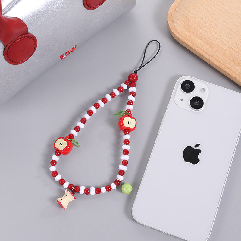 Wholesale Glass Dalmatian Chain Beaded Colorful Acrylic Bead Keychain