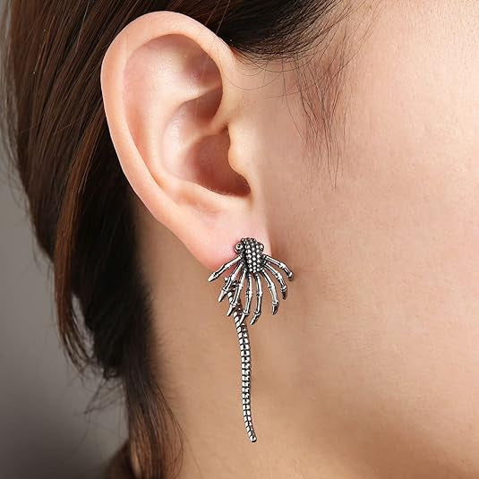 Wholesale Stainless Steel Retro Gothic Punk Alien Insect Earrings