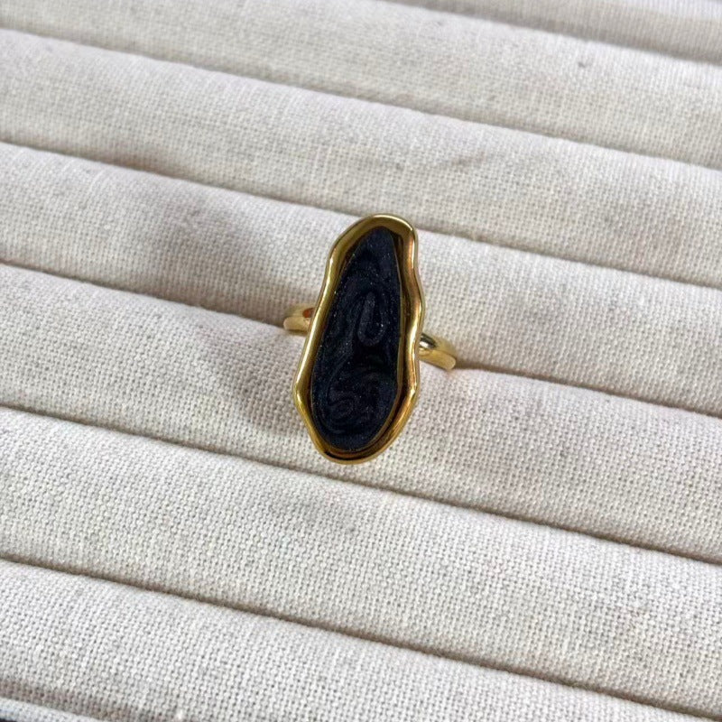 Wholesale Geometric Stainless Steel Ring,  Electroplated,  Boutique Resale Jewelry Accessory