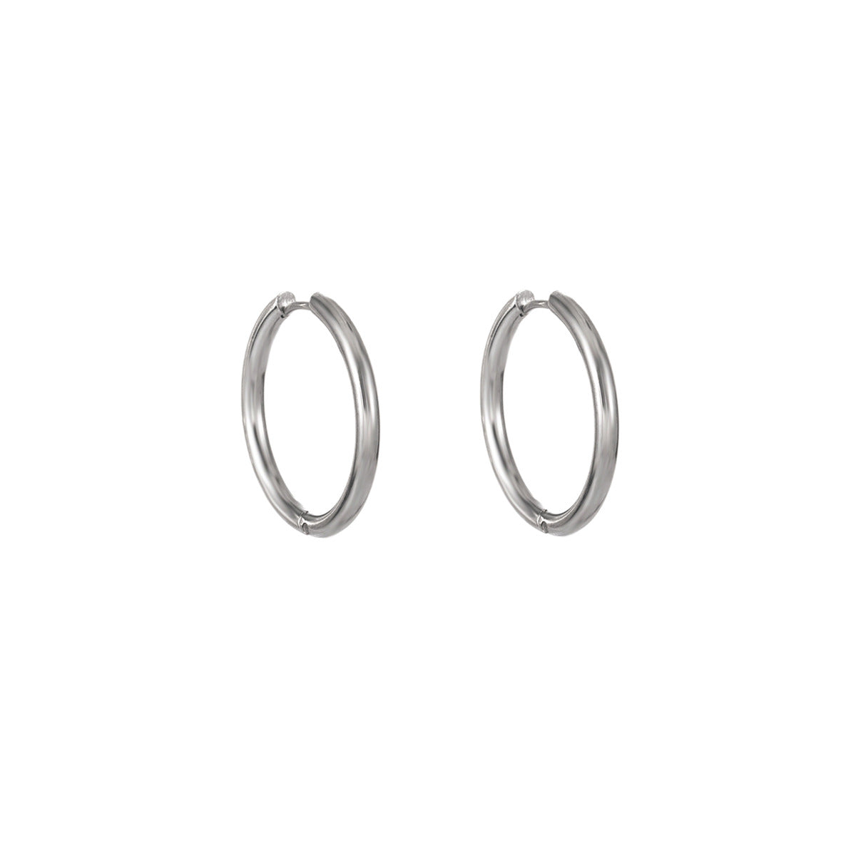 Wholesale Minimalist Stainless Steel Round Hoop Earrings Stylish Unisex Chic Fashion Jewelry Accessory for Everyday Wear