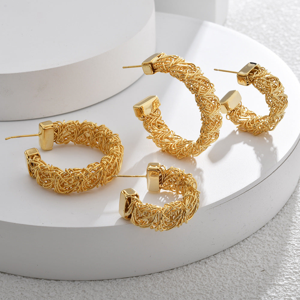 Wholesale Braided wire wrapped earrings