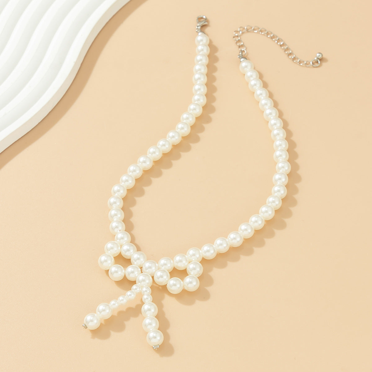 Wholesale Pearl Necklace Choker Bow Necklaces Choker Necklace ACC-NE-DN003