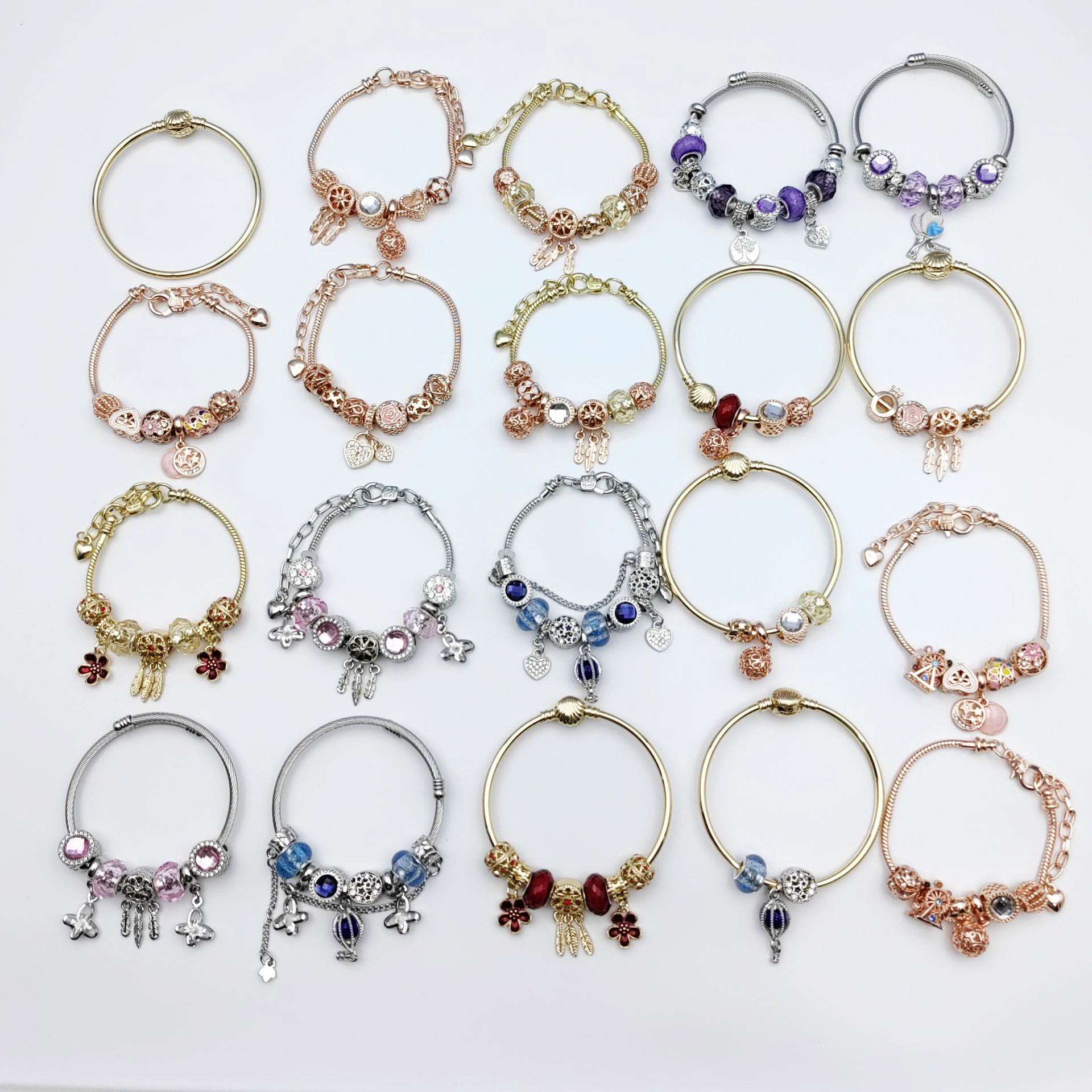 Wholesale Crystal Dream Catcher Flower Love Bracelet Beaded Bracelet ACC-BT-Mindin002