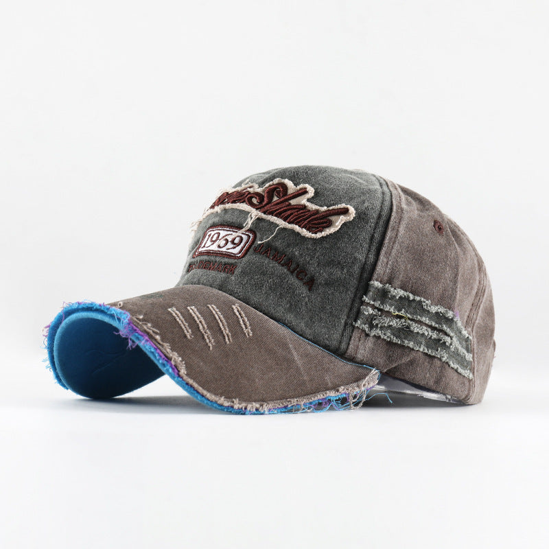 Wholesale Retro 1969 Letter Denim Baseball Cap Embroidered Washed Adjustable Outdoor Sunshade Fashion Accessory For Everyday Wear Boutique Resale