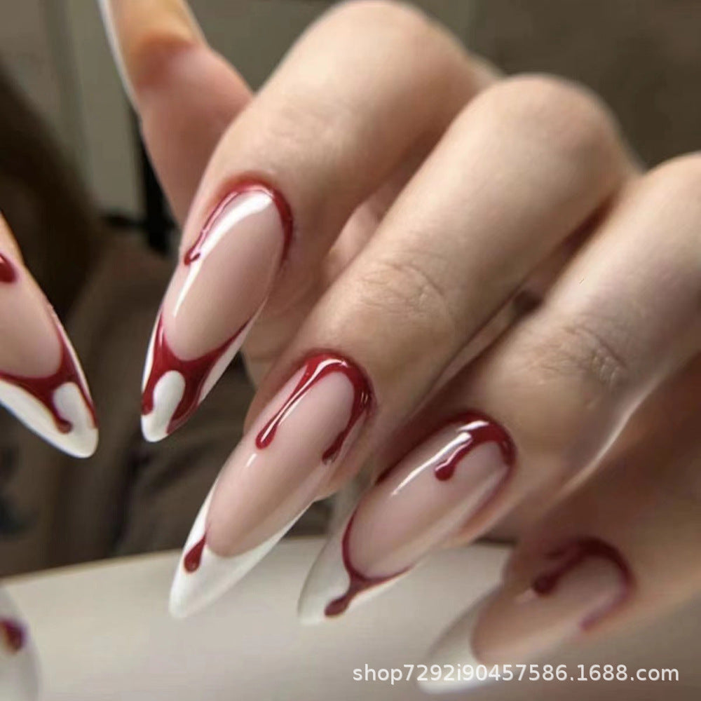 Wholesale 24 Pieces/box Halloween Press-on Nails Kits Nail Stickers ACC-NS-XingNai031