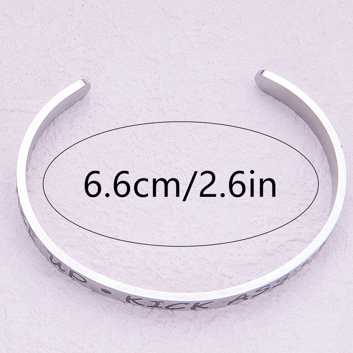 Bracciale regolabile a forma di C regolabile con lettera in acciaio inossidabile all'ingrosso