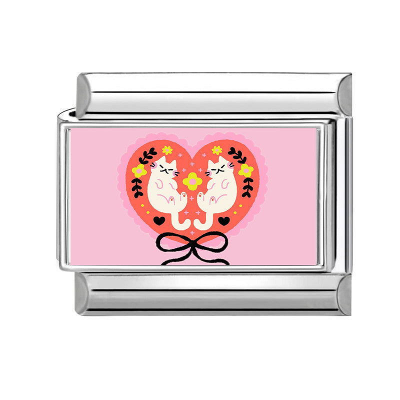 Wholesale 9mm Italian Charm Starter Bracelets DIY Heart Series Stainless Steel Composable Bracelet