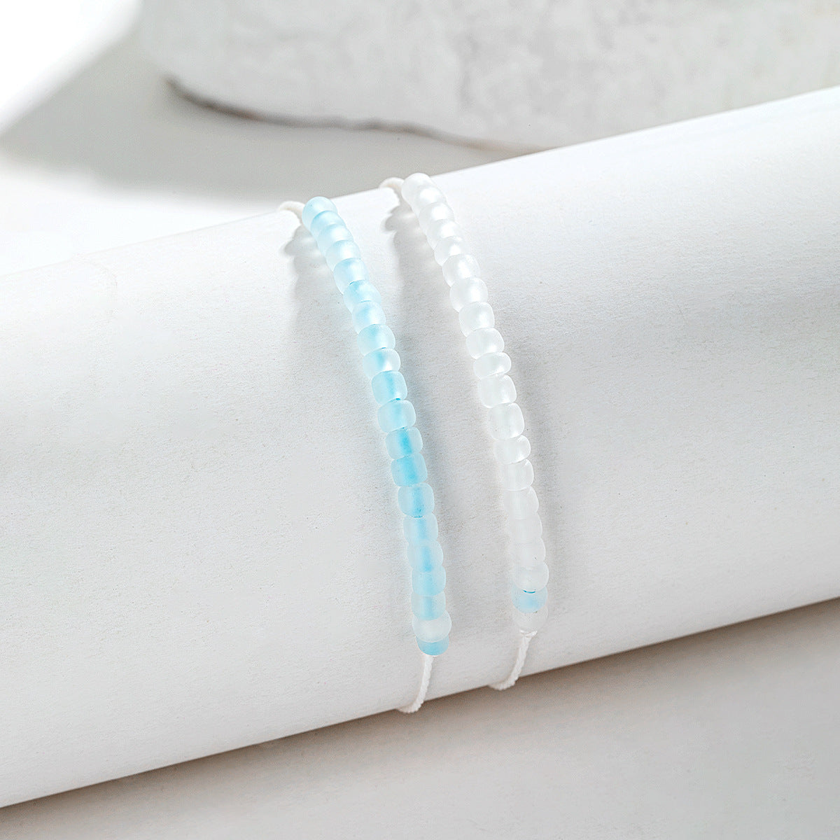 Wholesale Luminous Rice Beads Braided Adjustable Women's Card Bracelet