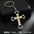 Wholesale Stainless steel spike cross eagle keychain  metal pendant