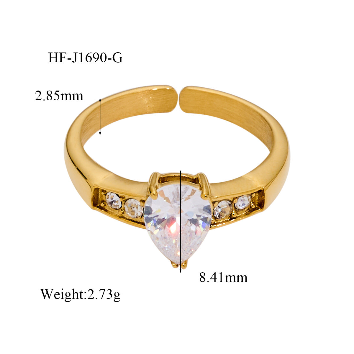 Wholesale Stylish Open Ring Titanium Steel Fashion Accessory for Everyday Wear