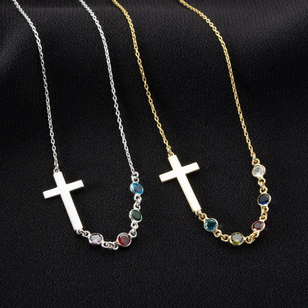 Wholesale Birth Girl Necklace Cross Titanium Steel  Necklaces