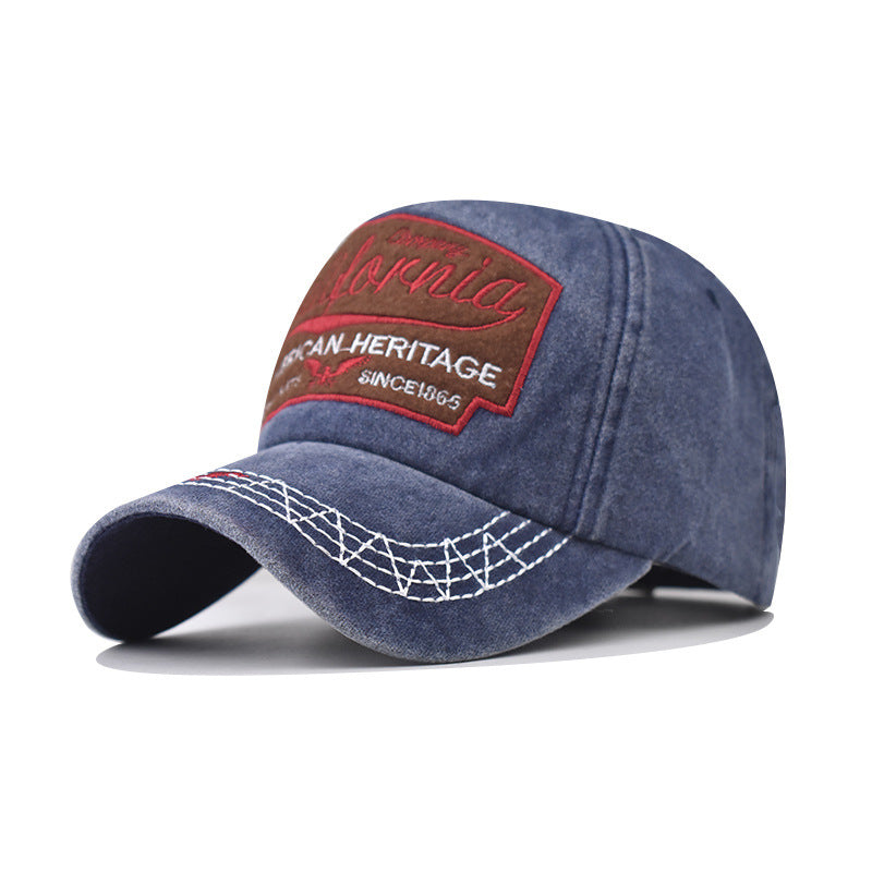 Wholesale Trendy Washed California Embroidery Baseball Cap Adjustable Breathable Summer Gift