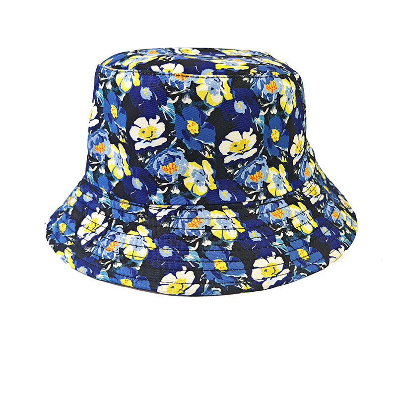 Wholesale Pastoral Print Reversible Bucket Hat,  Wide Brim Sun Protection Fashion Accessory for Outdoor,  Gift Boutique Resale