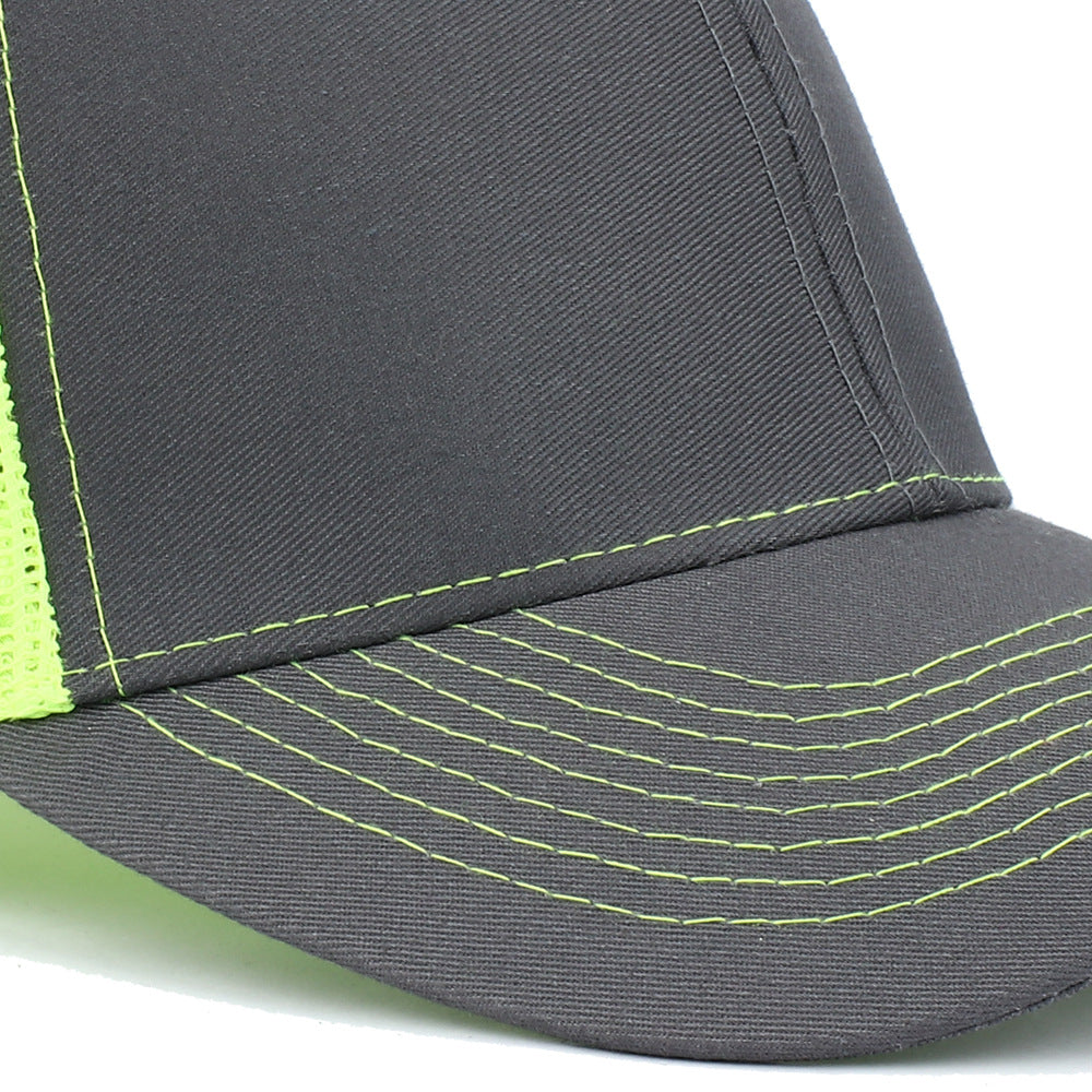 Wholesale Solid Color Trucker Hat Cotton Mesh Cap Baseball Cap ACC-HT-RongZhao030