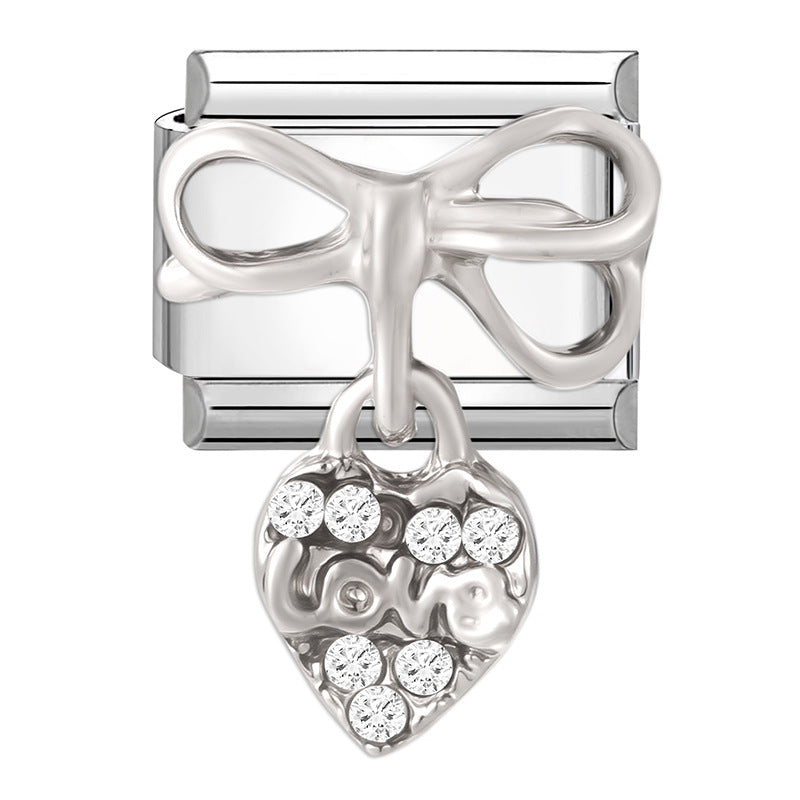 Wholesale 9mm Italian Charm Starter Bracelets DIY Butterfly Series Stainless Steel Composable Bracelet