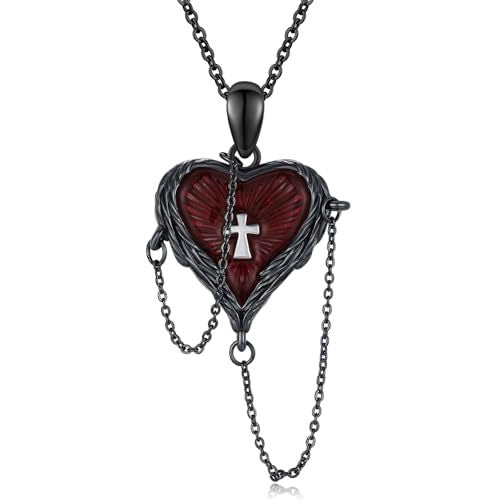 Wholesale Gothic Dark Wind Necklace Love Clavicle Chain Cross Feather Wings Necklaces