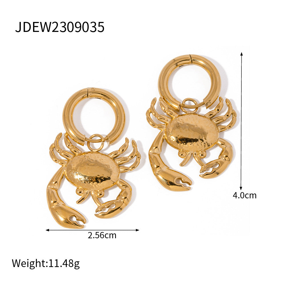Wholesale gold-plated stainless steel earrings luxury earring