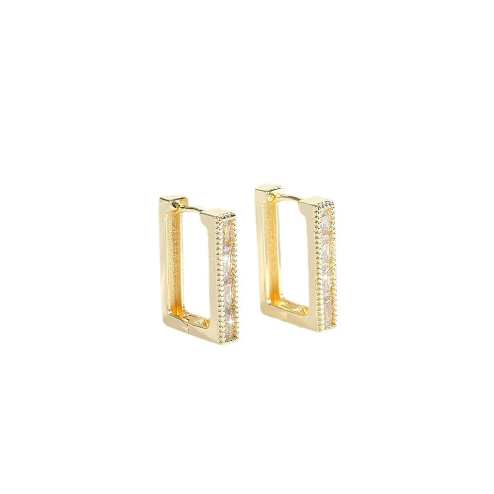 Wholesale Geometric Rectangle Single Row Diamond Zirconia Earrings ACC-ES-HengXuan006
