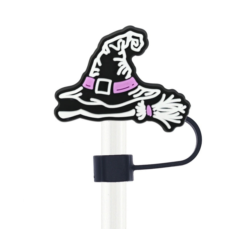 Wholesale Random 100pcs Creative    10mm PVC Soft Straw Tube Cap