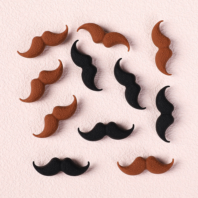 Wholesale 20pcs Cartoon Mustache Focal Beads DIY Bead Accessories