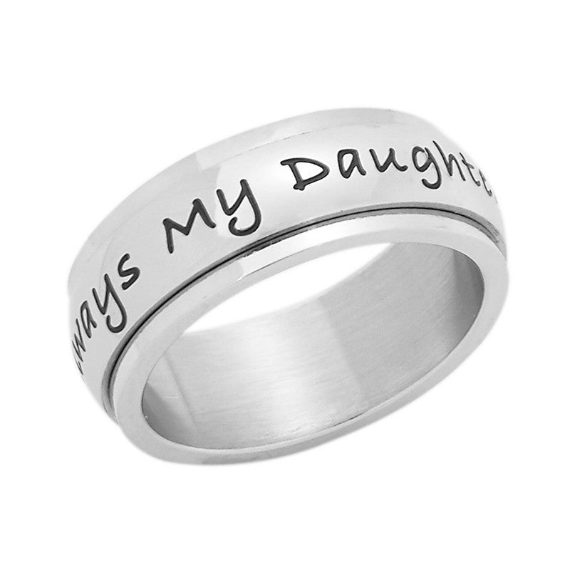 Wholesale Stainless Steel Mom Daughter Ring
