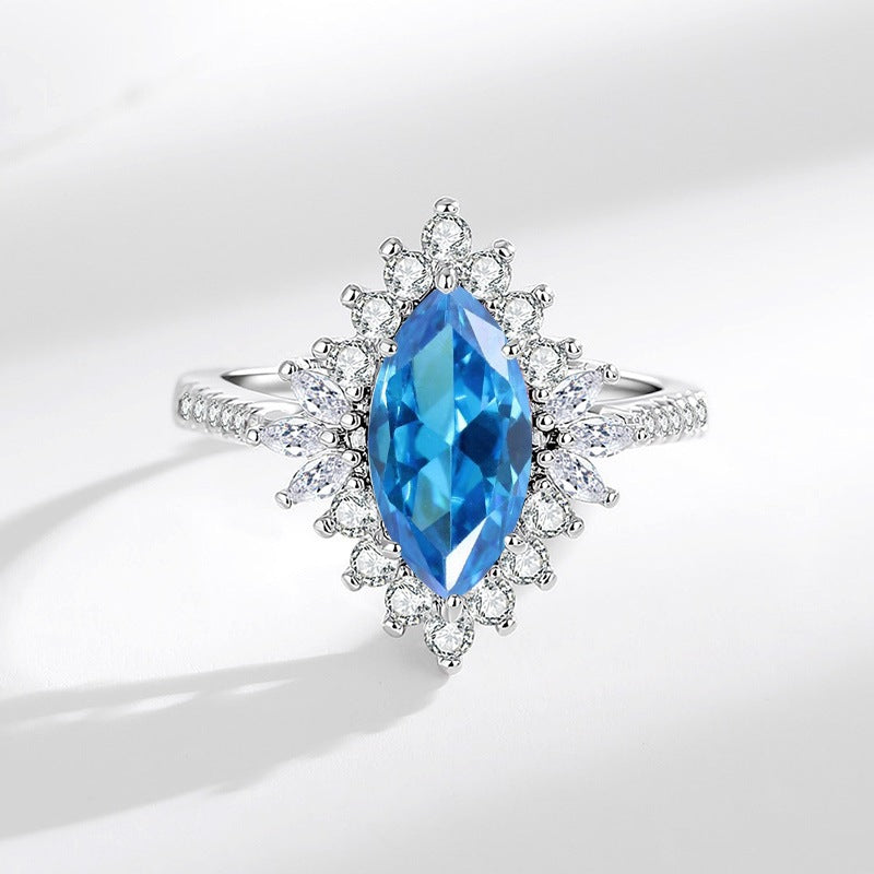 Wholesale Marquise Zircon Ring For Women Trendy Jewelry Accessory Gift And Boutique Resale
