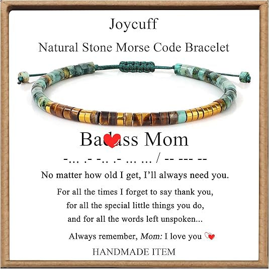 Wholesale Morse Code Tiger Eye Stone Bracelet Unisex Fashion Accessory Gift