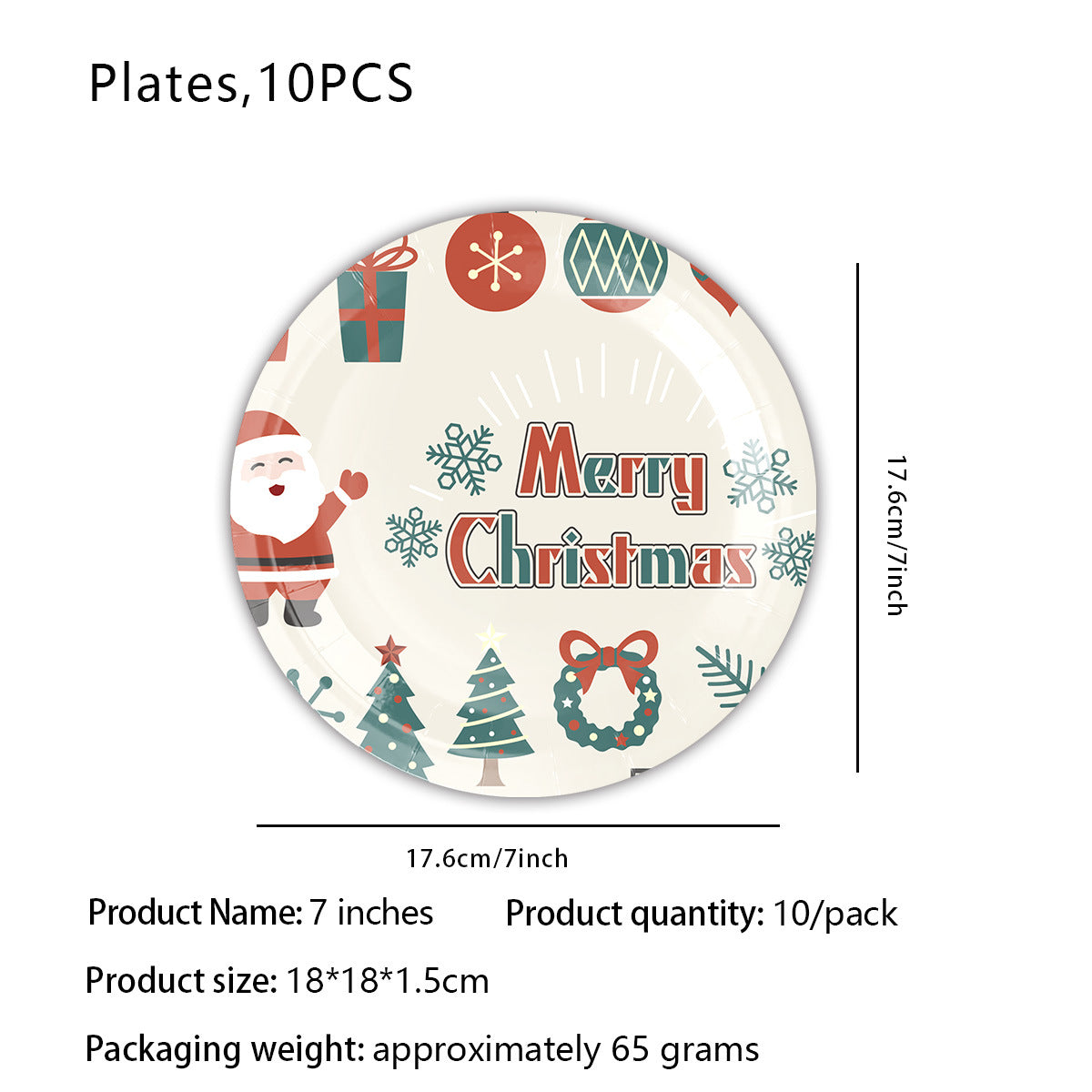 Wholesale Christmas Eve themed party supplies tableware  cake decoration paper set