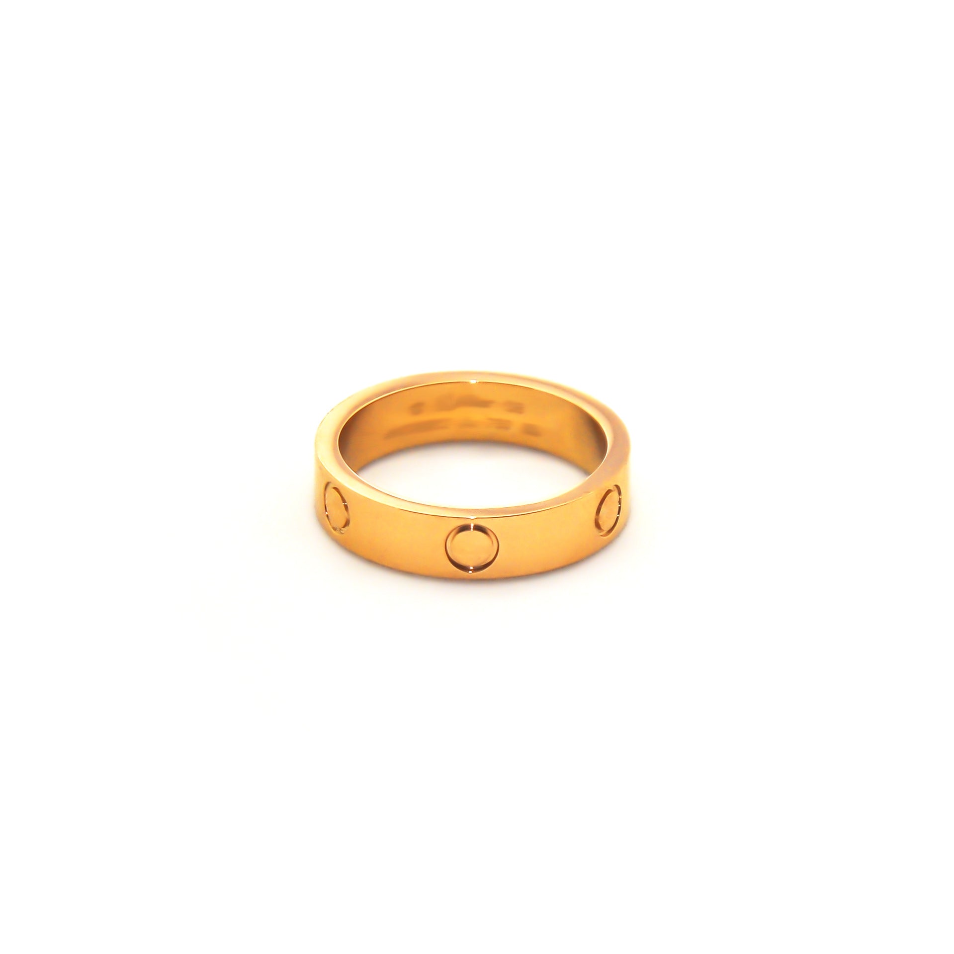 Wholesale Trendy Gold-Plated Stainless Steel Love Ring Jewelry Accessory Gift